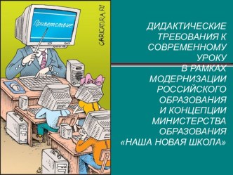 Современный урок: дидактические требования