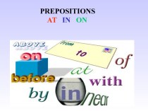 Prepositions at in on