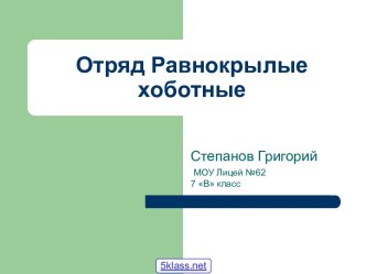 Равнокрылые хоботные