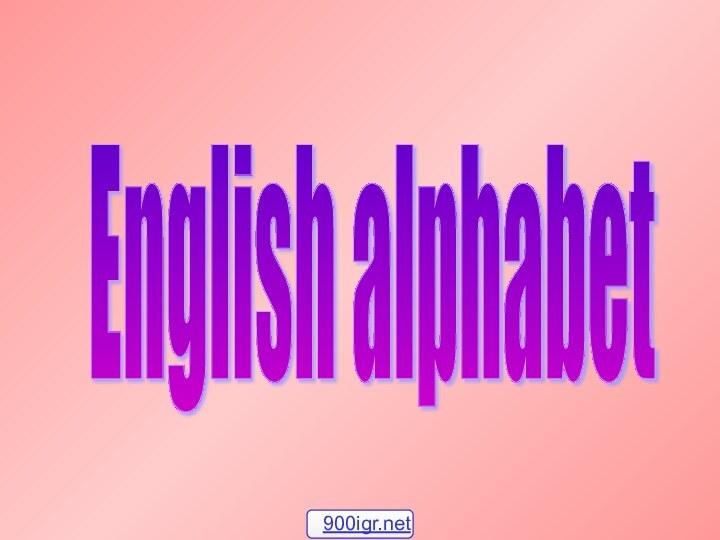 English alphabet