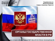 Обществознание 11 класс Органы государственной власти в РФ