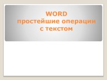 Основы работы в текстовом редакторе Word