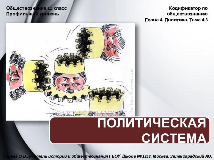 Обществознание 11 класс  Профильный уровеньКодификатор по обществознаниюГлава 4. Политика. Тема 4.3Ульева