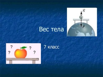 Вес тела 7 класс