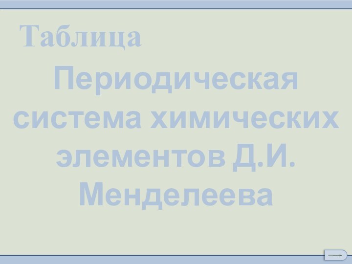 Периодическая система химических элементов Д.И. МенделееваТаблица