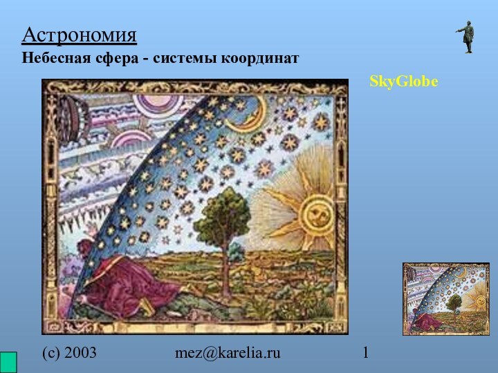 (с) 2003mez@karelia.ruАстрономия Небесная сфера - системы координатSkyGlobe