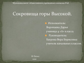 Сокровища горы Высокой