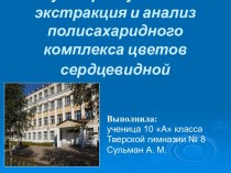 Низкочастотная ультразвуковая экстракция и анализ полисахаридного комплекса цветов сердцевидной