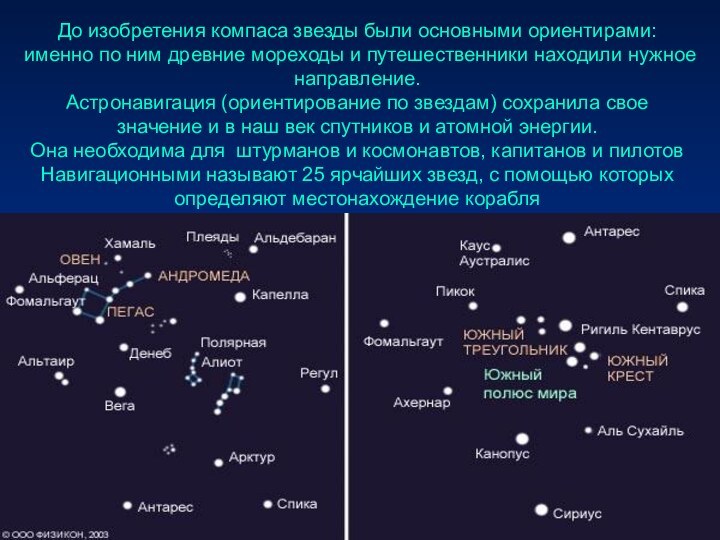 До изобретения компаса звезды были основными ориентирами: именно по ним древние мореходы