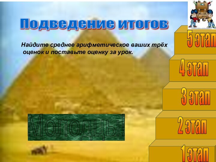 1 этап 2 этап 3 этап 4 этап 5 этап Подведение итогов