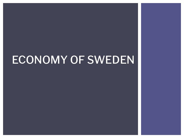 economy of Sweden