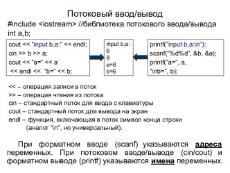 Потоковый ввод/вывод