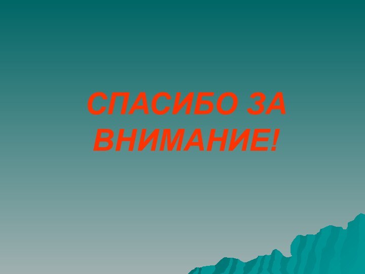 СПАСИБО ЗА ВНИМАНИЕ!