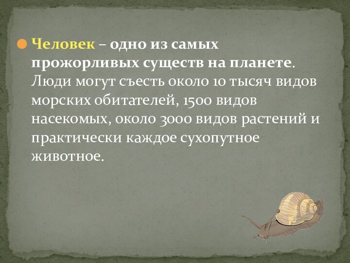 Человек – одно из самых прожорливых существ на планете. Люди могут съесть