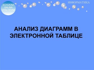 Анализ диаграмм в электронной таблице