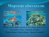 Морские обитатели