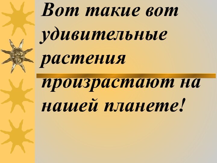 Вот такие вот удивительные растения произрастают на нашей планете!