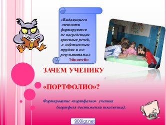 Школьное портфолио