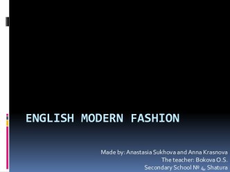 English modern fashion
