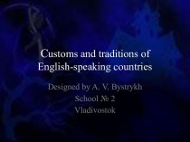 Customs and traditions of English-speaking countries