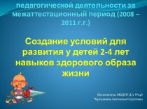 Аналитический отчёт педагогической деятельности за межаттестационный период (2008 – 2011 г.г.)