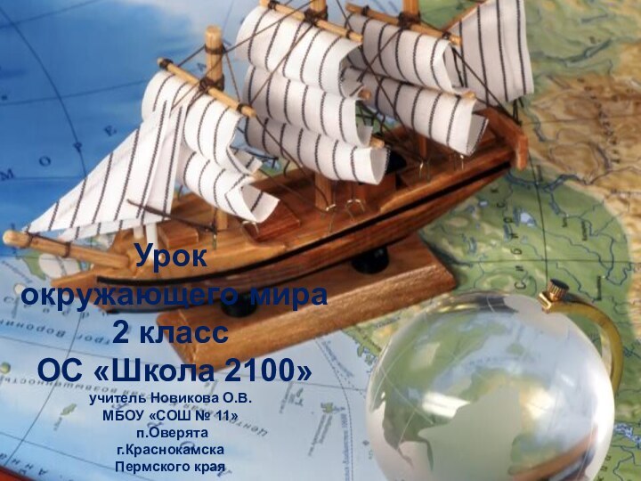 Урок окружающего мира2 класс ОС «Школа 2100»учитель Новикова О.В. МБОУ «СОШ № 11» п.Оверятаг.КраснокамскаПермского края