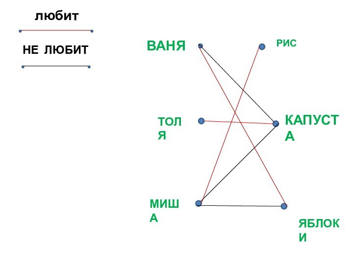 любитНЕ ЛЮБИТВАНЯТОЛЯМИШАРИСКАПУСТАЯБЛОКИ