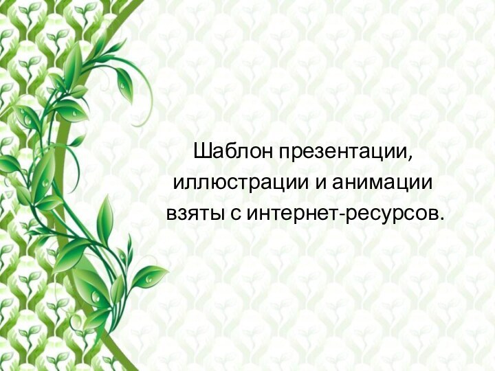 Шаблон презентации,иллюстрации и анимации взяты с интернет-ресурсов.