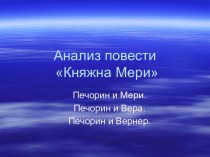 Анализ повести Княжна Мери