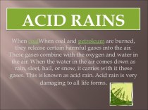 Acid rains