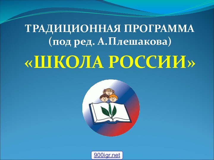 ТРАДИЦИОННАЯ ПРОГРАММА  (под ред. А.Плешакова)«ШКОЛА РОССИИ»