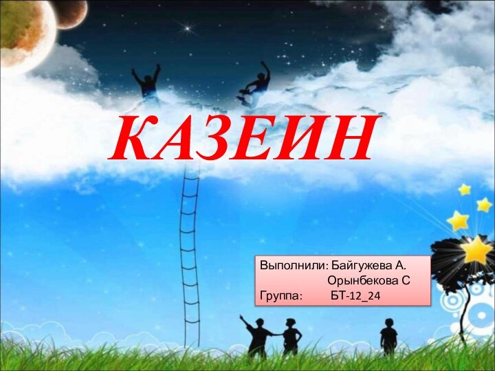 КАЗЕИНВыполнили: Байгужева А.