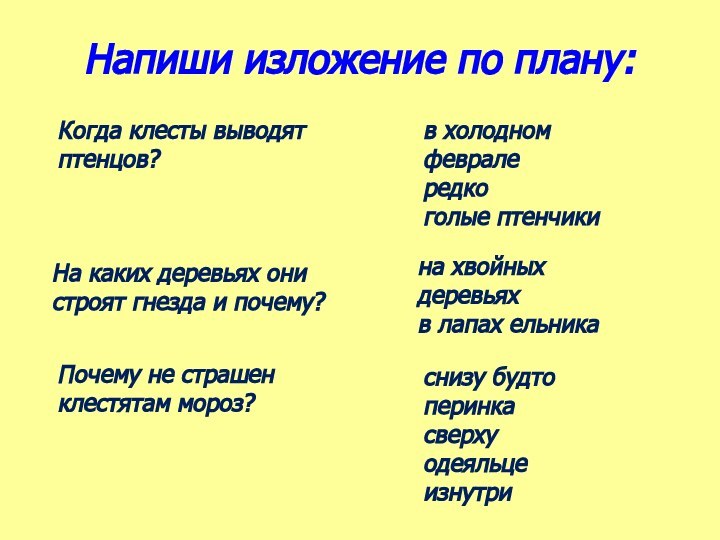 Когда клесты выводят птенцов?в холодном февралередкоголые птенчикиНа каких деревьях они строят гнезда