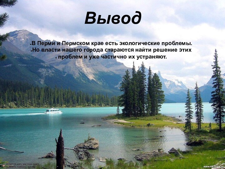 ВыводВ Перми и Пермском крае есть экологические проблемы. Но власти нашего города