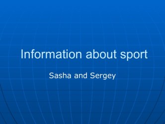 Information about sport