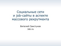 Социальные сети и job-сайты в аспекте массового рекрутмента