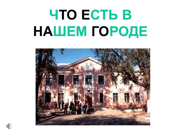 ЧТО ЕСТЬ В НАШЕМ ГОРОДЕ