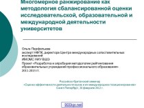 Многомерное ранжирование как методология сбалансированной оценки исследовательской, образовательной и международной деятельности университетов