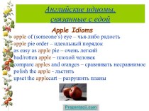 Apple Idioms