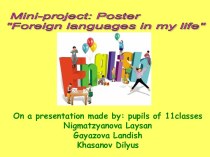 Mini-project: Poster Foreign languages in my life