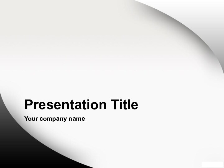 Presentation TitleYour company name