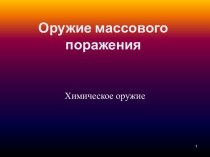 Оружие массового поражения Химическое оружие