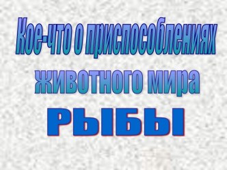 Приспособляемость животных.