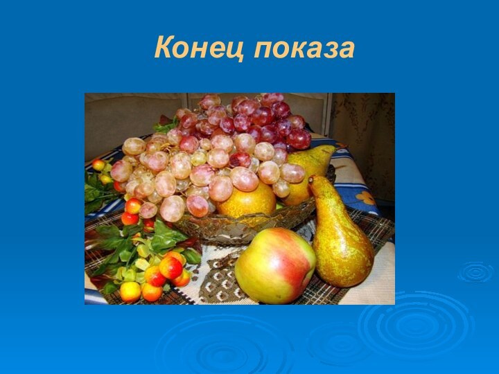 Конец показа