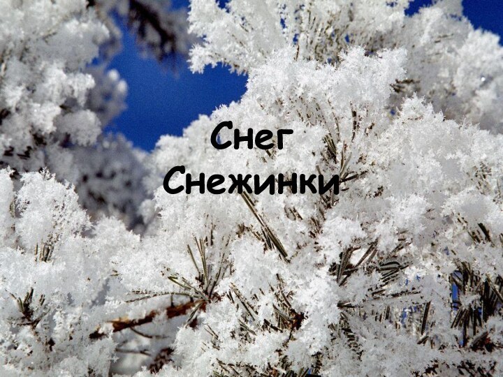 Снег Снежинки