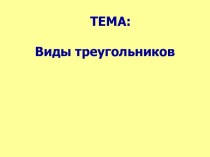 Виды треугольников