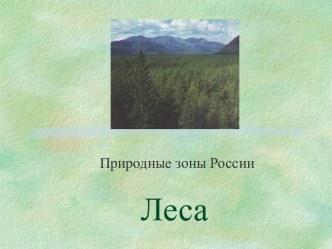 Зона лесов Россия