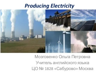 Producing Electricity