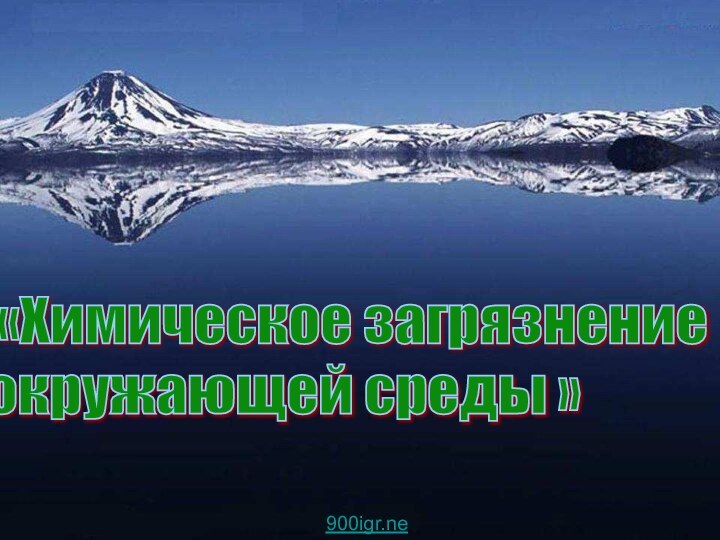 «Химическое загрязнение  окружающей среды »