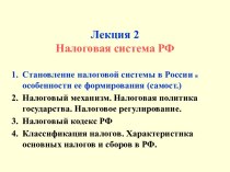 Налоговая система РФ